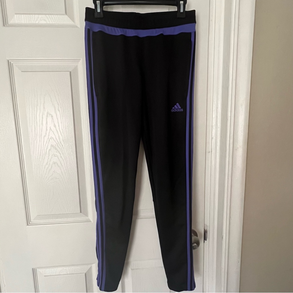 Adidas women’s Small Black and Purple Track Pants